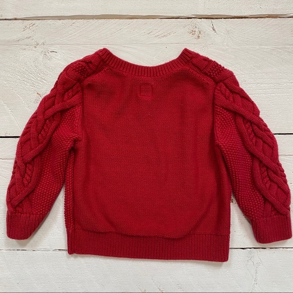 Baby Gap Red Cable  Knit Sweater - Picture 4 of 5